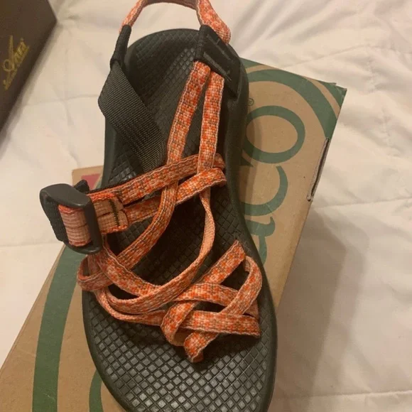 Chaco | Shoes | Chaco Womens Orange Sandals | Poshmark display picture 3